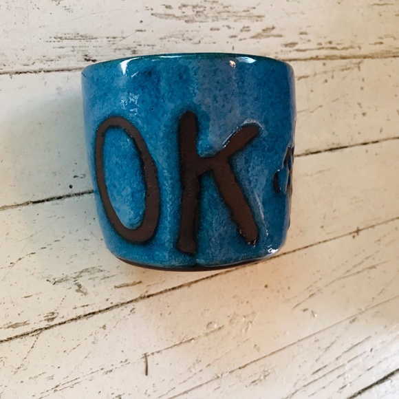 "We OK" handmade ceramic mug - Picture 2 of 3